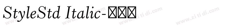 StyleStd Italic字体转换